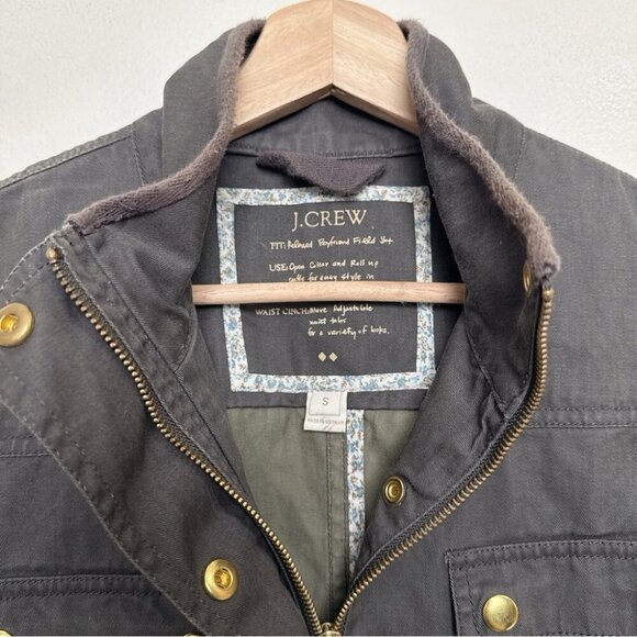 J.crew Womens Small Relaxed Boyfriend Field Jacket In Army Green Color - Picture 12 of 16